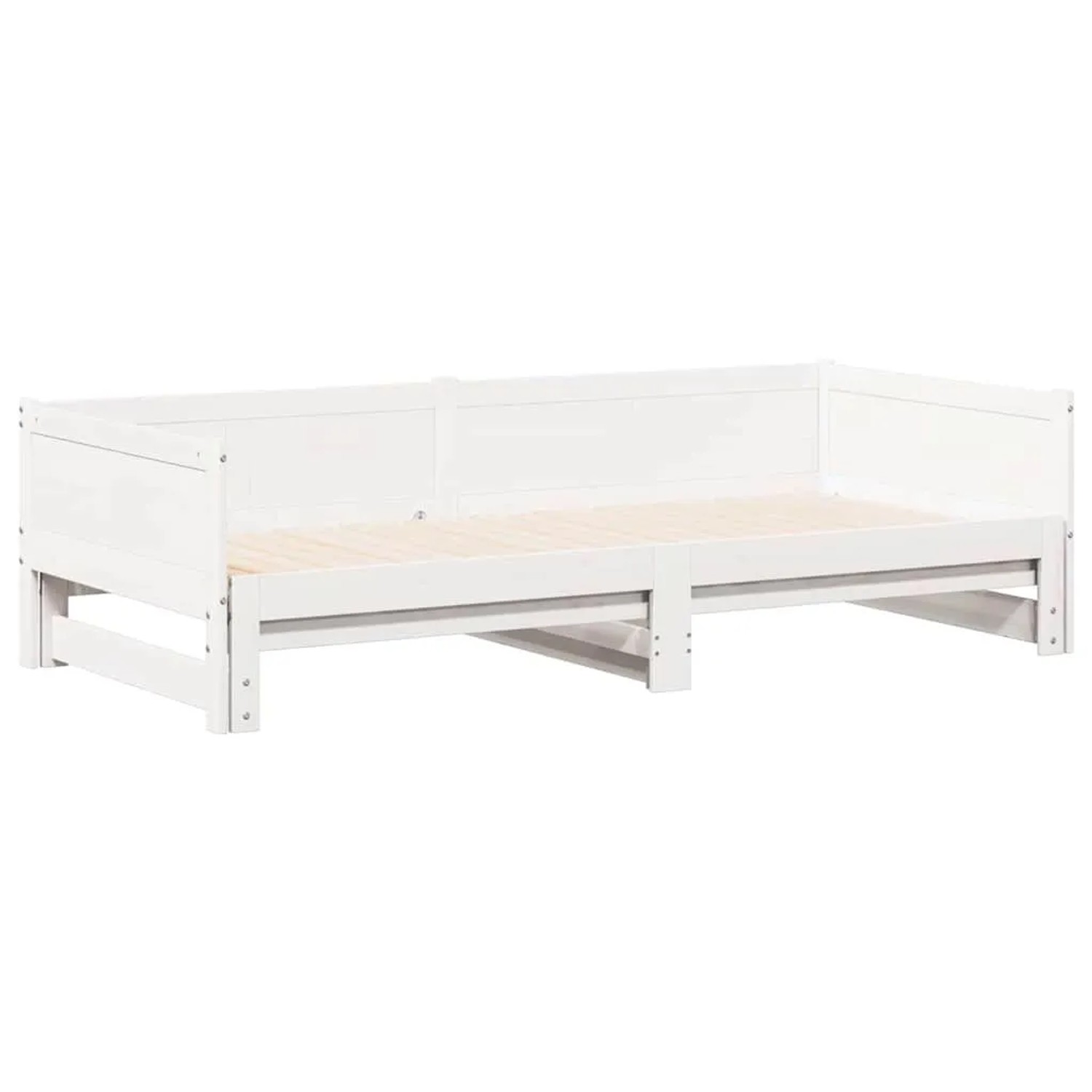 vidaXL Ausziehbares Tagesbett Weiß 203,5 x 184 x 56,5 cm 834679