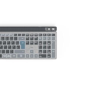 Hama Multi-Device Tastatur WK-750, kabellos, beleuchtet, QWERTZ Layout, schwarz.