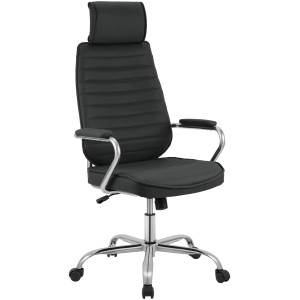 DELUKE Bürostuhl Ergonomisch FUGOR Schreibtischstuhl Mit Rollen Höhenverstellbarer Drehstuhl Computerstuhl 125 Kg Schwarz