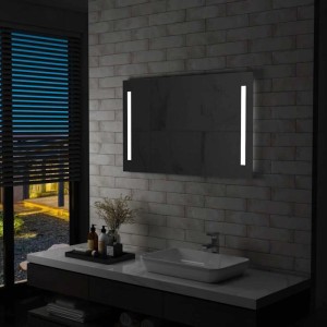 vidaXL Badezimmer-Wandspiegel mit LEDs 100x60 cm 144707