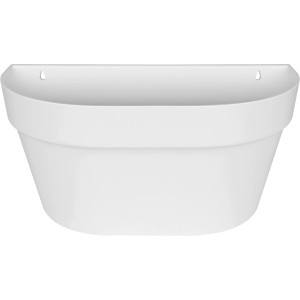 Weißer Elho Loft urban Wandhängetopf, 40x19 cm, ideal für Balkon und Wandgitter.