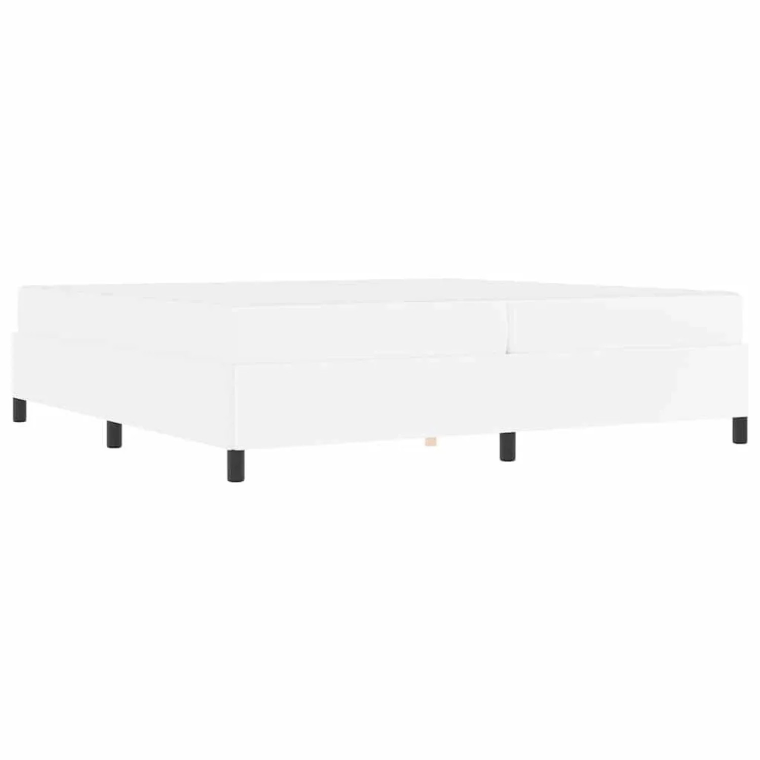 vidaXL Bettrahmen mit Matratze Weiß 200 x 200 cm Stoff 3399020