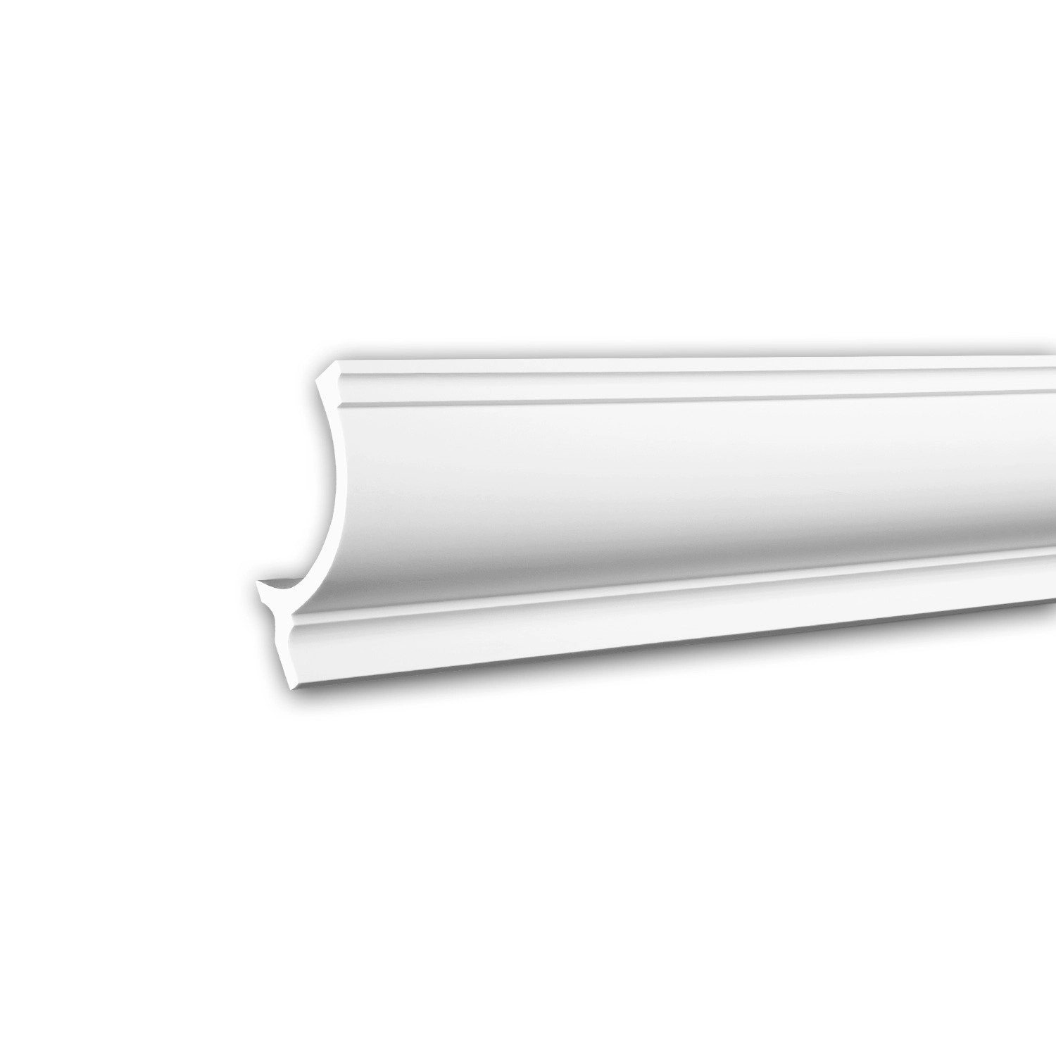 PROFHOME 150261 Eckleiste Zierleiste für indirekte Beleuchtung Stuckleiste 2 m 200 cm x 10,2 cm x 10,1 cm Weiß