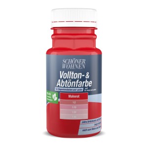 Schöner Wohnen Mohnrot Abtönfarbe, 125ml Flasche für Innen- & Außenbereich.