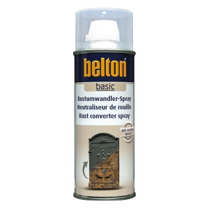 Belton Basic Rostumwandler Spray, transparent matt, 400ml Dose für Rostsanierung.
