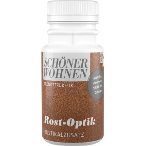 Schöner Wohnen Rost-Optik Rustikal-Zusatz 150g im weißen Behälter für Effektfarben.