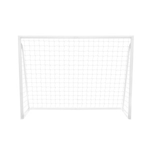 Weißes Fußballtor 2.4m x 1.8m mit Netz für Spiel & Spaß im Garten oder auf dem Bolzplatz.
