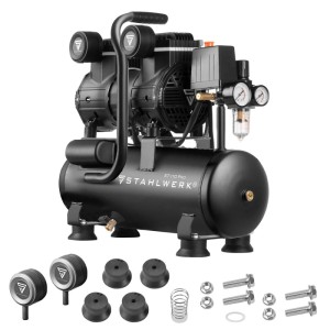 STAHLWERK Druckluft Kompressor ST 110 Pro, 10 l Tank, 10 bar, leiser Betrieb.
