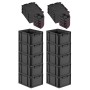 PROREGAL SuperSparSet: 10 schwarze Euroboxen mit Deckel, 20 Liter, stapelbar. Ideal zur Aufbewahrung.