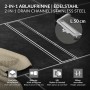 LuxeBath Duschrinne 50cm, 2in1 befliesbar, extra flach, silber. Edelstahl Duschablauf für barrierefreies Bad.