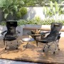 Outsunny Campingstuhl Metall Oxfordstoff Schwarz 82L x 100B x 88H cm_8