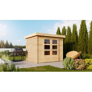 Karibu Express Gartenhaus Speedy A Naturbelassen 213 cm x 217 cm