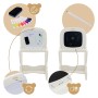Weißer Joyz 3in1 Spieltisch mit LCD-Tafel und Whiteboard, Zubehör wie Stifte und Radierer. Vielseitiges Spielgerät für Kinder.
