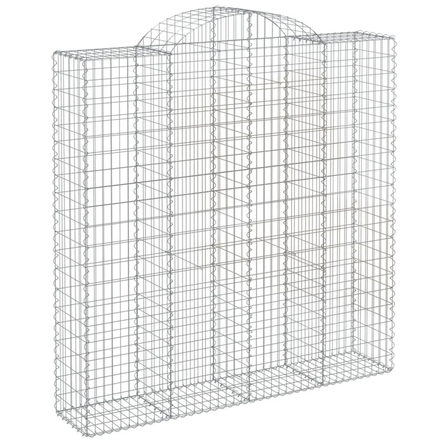 vidaXL Gabionen mit Hochbogen 11 Stk 200x50x200/220cm Verzinktes Eisen 3146434