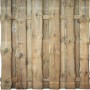 T & J Sichtschutzzaun Fünen, kdi grün, 180x180 cm, rustikales Zaunelement mit Baumkante.