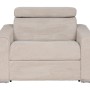 Beiger Vente-unique Schlafsessel Vizir aus Cord-Samt, kompakter Relaxsessel für eine Person.