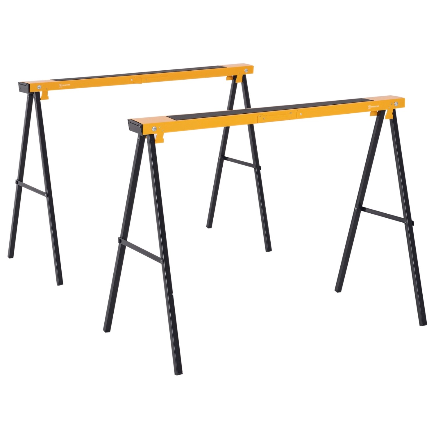 DURHAND Arbeitsbock Metall 99,5L x 50B x 76H cm Gelb