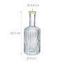 Relaxdays Vasen 3er Set Glas Transparent Grün Blau Gold Rillen 20,5 cm x 8 cm 0,39 kg_4