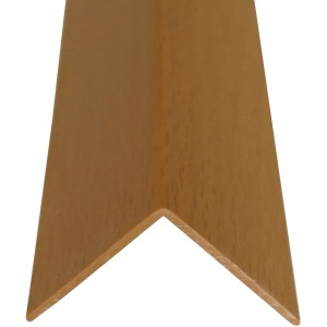 Winkelleiste Buche, Kunststoff, 30x30mm, 2500mm Länge, für Boden- und Wandabschluss.