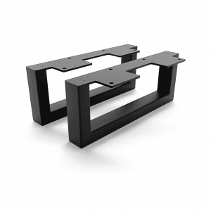 2er Set HEVVA Möbelfüße GRAZ, 10x25 cm, schwarz, für Möbelbau & DIY-Projekte.