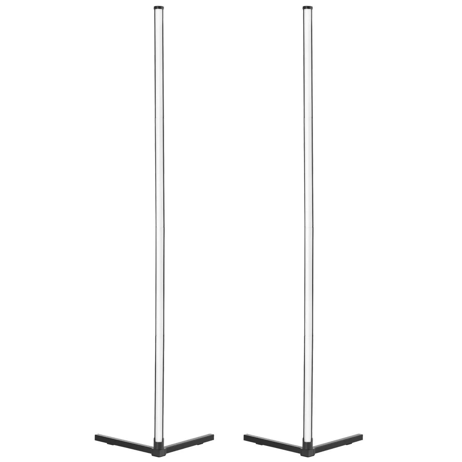 Tectake Led Stehlampe Spectra 16 Millionen Farben  Über 200 Lichteffekte Steuerbar Per Smartphone und Sprachassistenten  29 5 x 29 5 x 145 cm Schwarz