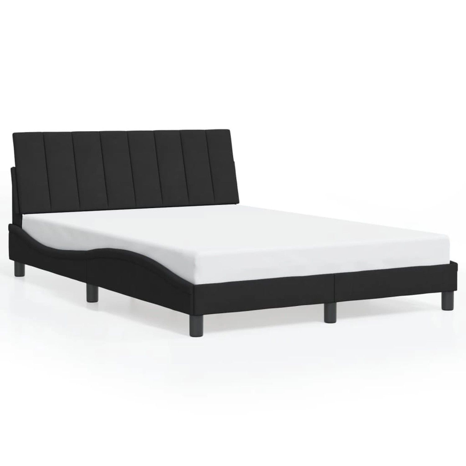 vidaXL Bettgestell ohne Matratze Hanko Schwarz 120x200 cm Samt 3207839 günstig online kaufen