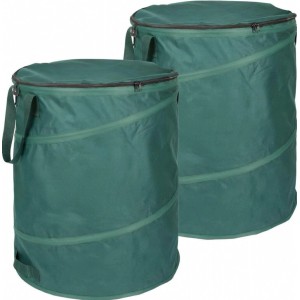 TTL GARDEN Pop Up Laubsack DELUXE 160 L 2er Set – 220 g/qm Gartensack Mit Deckel Tasche Selbststehend