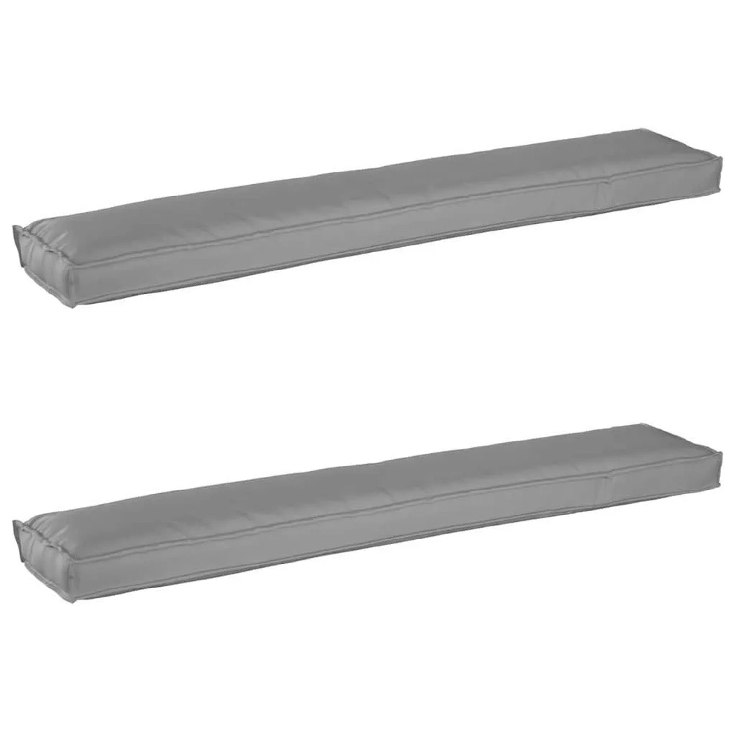 vidaXL Palettenkissenset 2 Stk Grau 200 x 40 x 8 cm Oxford-Gewebe 42001729