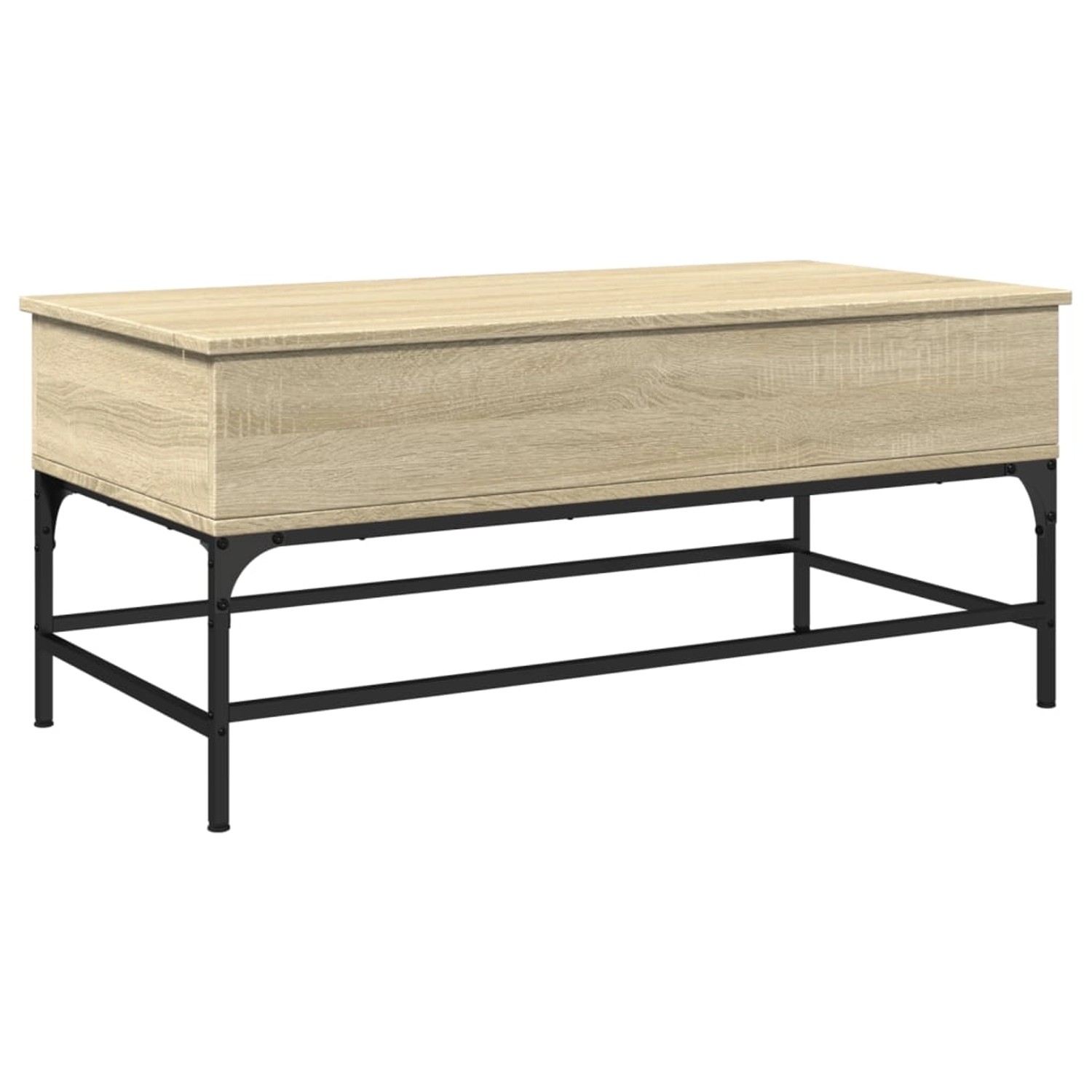 vidaXL Couchtisch Sonoma-Eiche 100x50x45 cm Holzwerkstoff und Metall 845397 günstig online kaufen