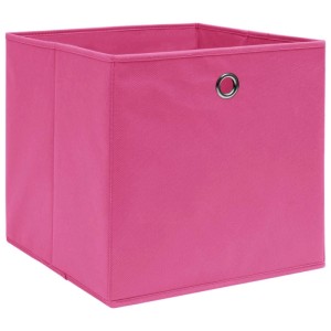 vidaXL Aufbewahrungsboxen 10 Stk Rosa 32x32x32 cm Stoff 288347