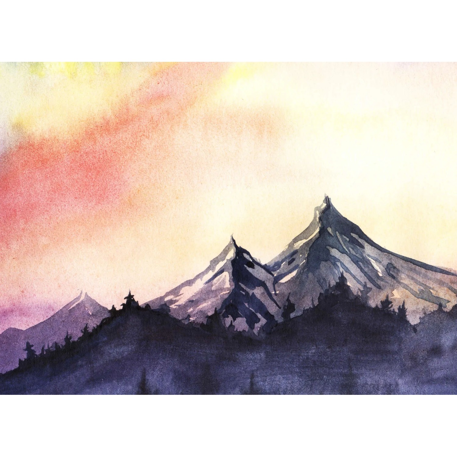 living walls Fototapete Designwalls Mountain Paint 1, glatt, (5 St)