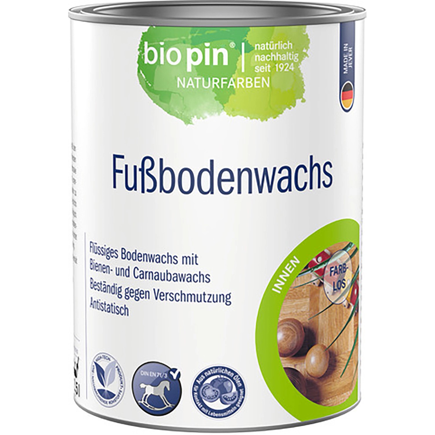 Biopin Fußbodenwachs Transparent seidenglänzend 2,5 l