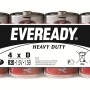 Eveready Heavy Duty Mono D Batterien, 4er-Pack. Kohle-Zink Batterien für Geräte wie Uhren und Radios.