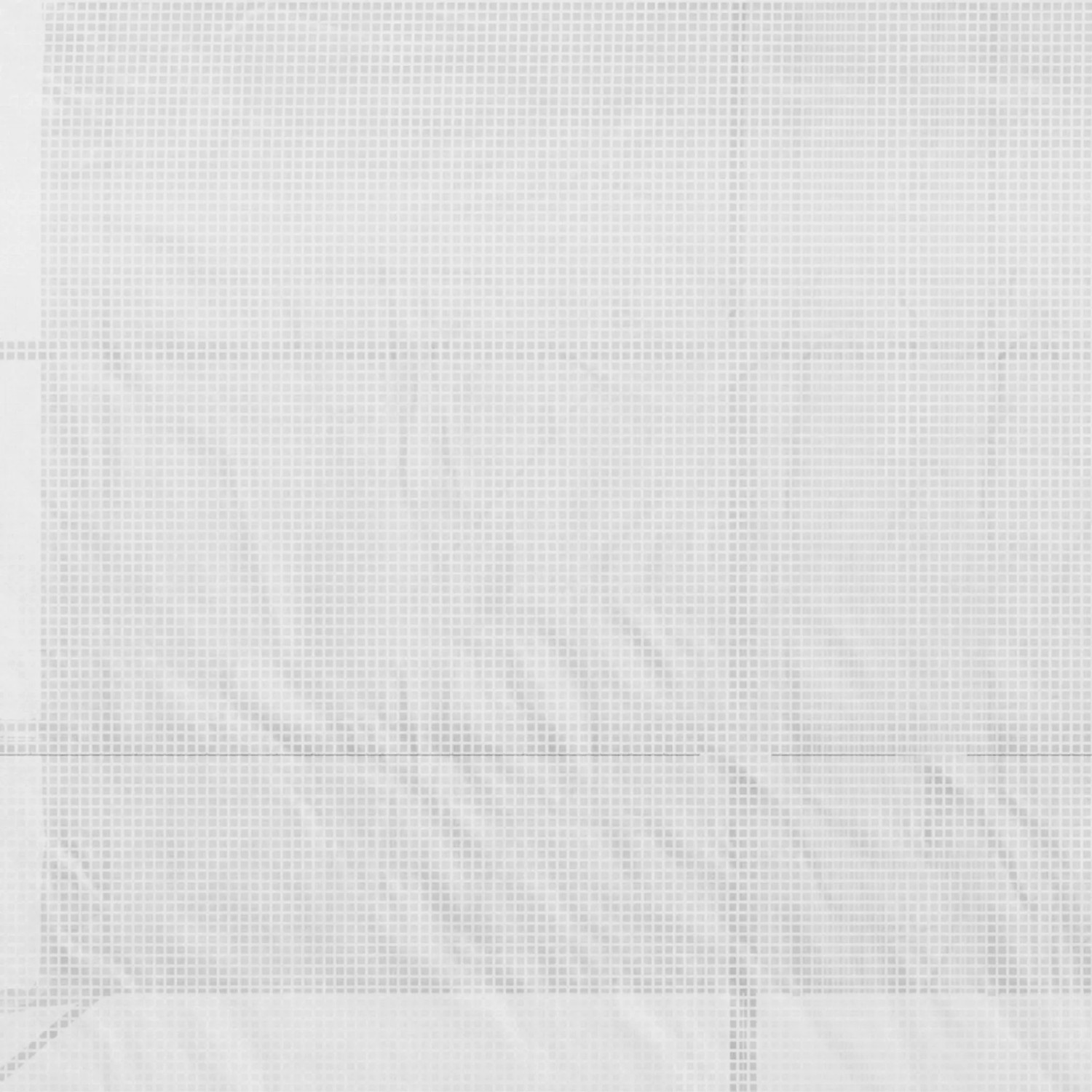 Detailaufnahme der UV-beständigen Folie des Furnicato Gewächshauses, weiße Gitterstruktur.