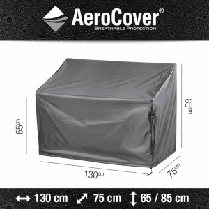 Aerocover Schutzhülle für 2-Sitzer Gartenbank, anthrazit, 130x75x65/85 cm.