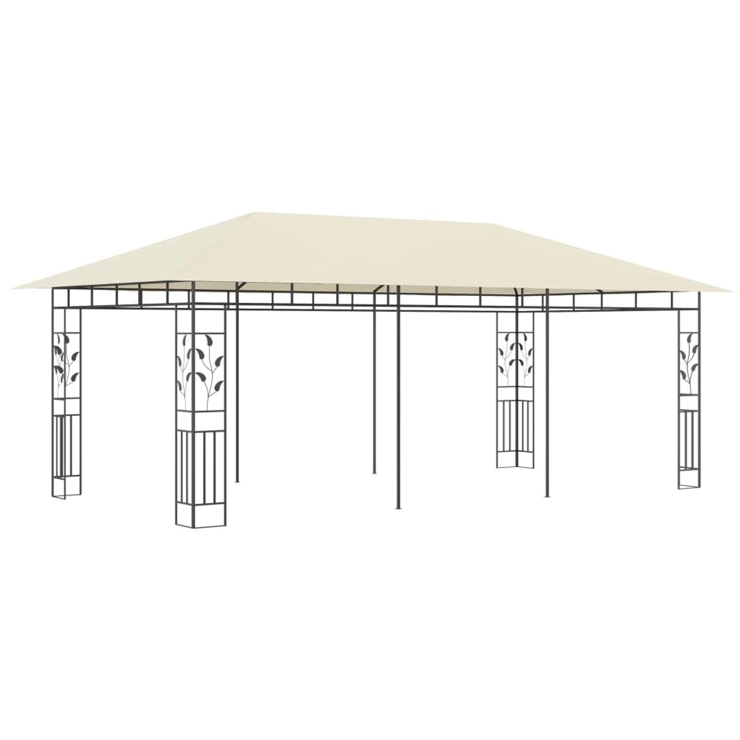 vidaXL Pavillon mit Moskitonetz 6x3x2,73 m Creme