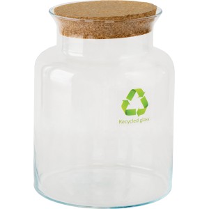 Bepflanzbares Glas mit Korkdeckel, ideal für Flaschengärten und Mini-Ökosysteme.
