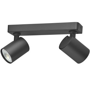 Schwarzer Oktaplex Bora Deckenstrahler, 2-flammig, mit GU10 Leuchtmitteln. Lampen & Leuchten.