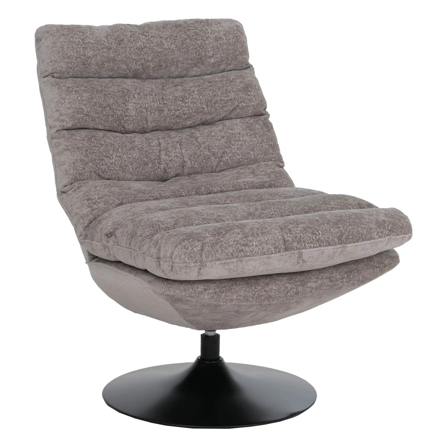 MCW Loungesessel Q29 Drehbar Stoff Chenille 470g/m² Öko-Tex Stahl Taupe-creme