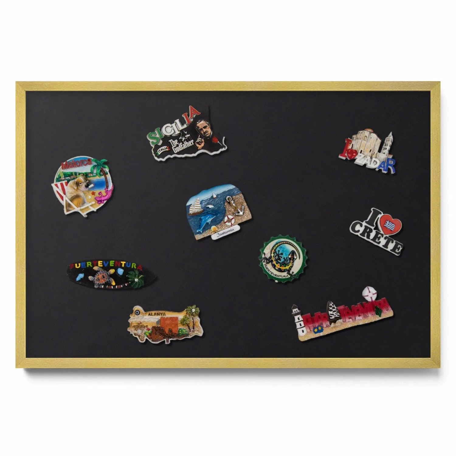 Tulup Magnettafel Magnetboard für die Wand mit Motiv Farbe Schwarz 60x40 cm günstig online kaufen