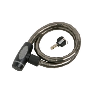 LUX Fahrrad Panzerkabel-Schloss, 85 cm, mit Schlüssel. Robustes Schloss für Fahrräder.