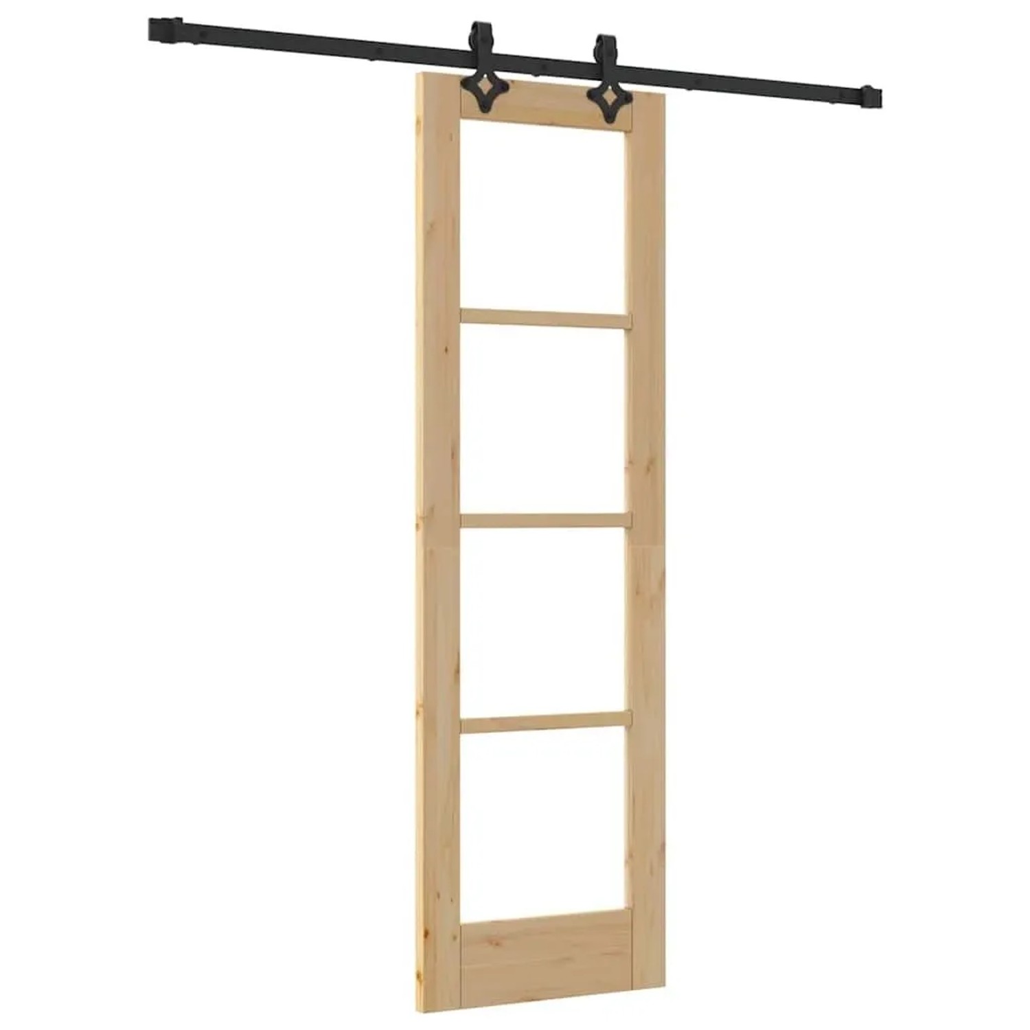 vidaXL Schiebetür ORKDAL Natur und Schwarz 61 x 198,5 cm 3332153