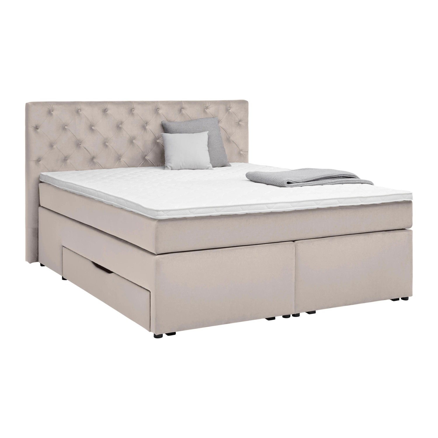 Mömax Boxspringbett Chester Beige ca. 180x200cm