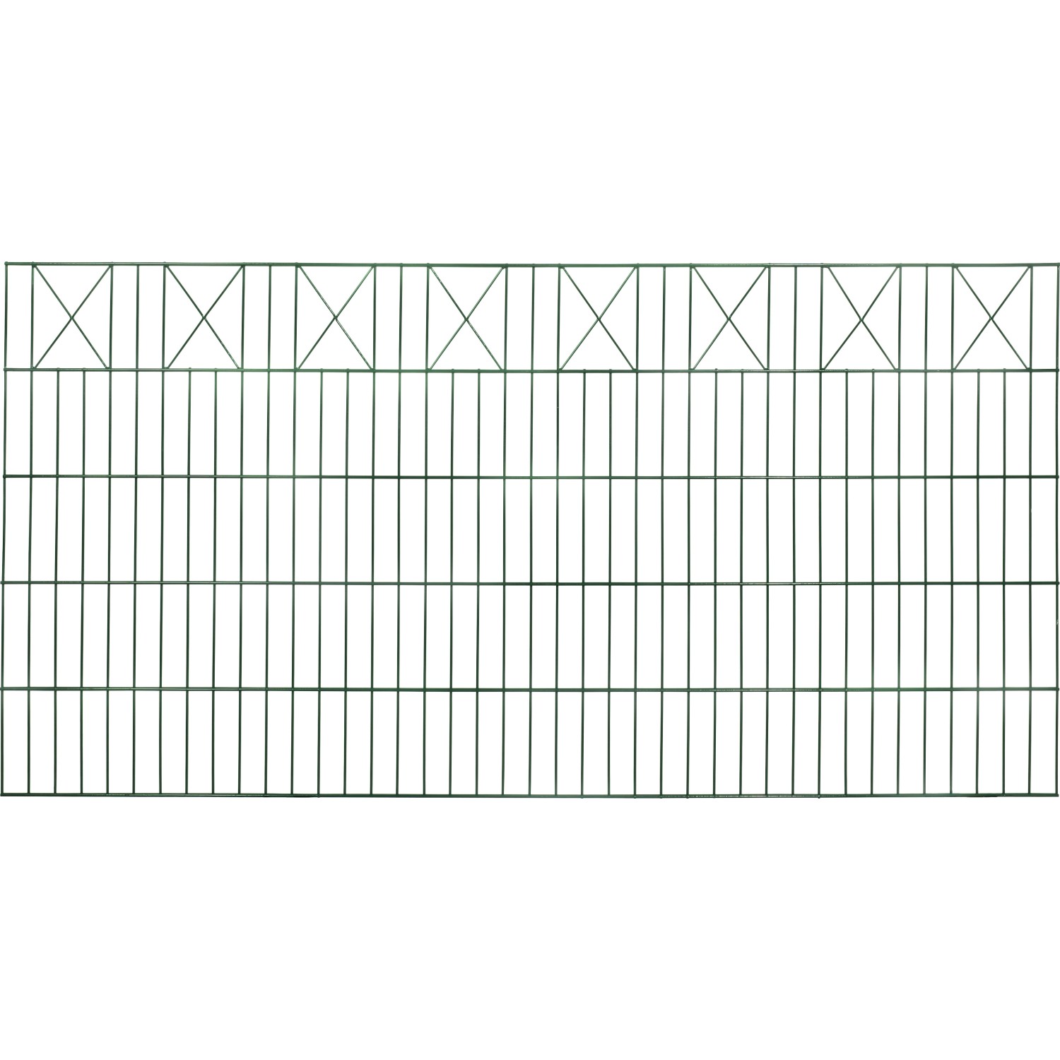 Dekor-Doppelstabmattenzaun X-Reihe Grün 100 x 200 cm günstig online kaufen