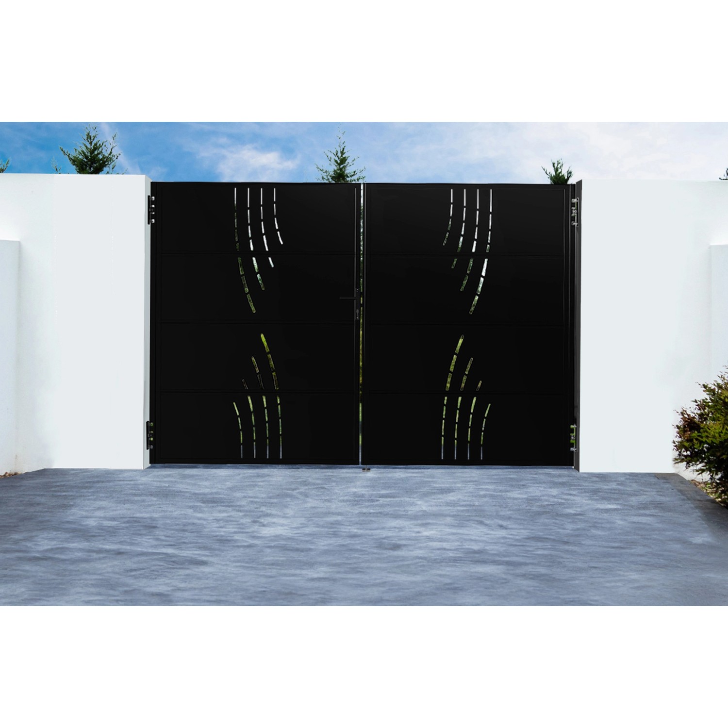 Casanoov Flügeltor Paket Nali Veleta 300x200cm & Tor 100x200cm Schwarz günstig online kaufen