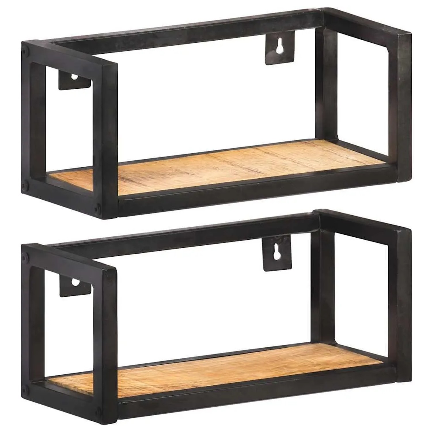 vidaXL Wandregale 2 Stk. 40 cm Raues Mangoholz 320667