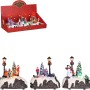 Luville Winterlandschaft, 3-fach sortiert, mit Figuren, Bäumen und Laternen, Weihnachtsdekoration.