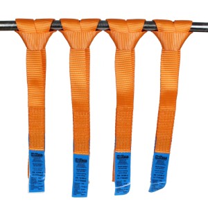4 orange TRUTZHOLM Gurtschlaufen, 45cm lang, für sicheres Verzurren von Lasten bis 1750kg.