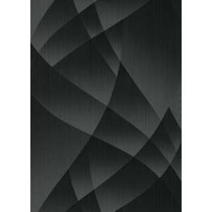 Schwarze Guido Maria Kretschmer Vliestapete Lumina mit geometrischem Design.