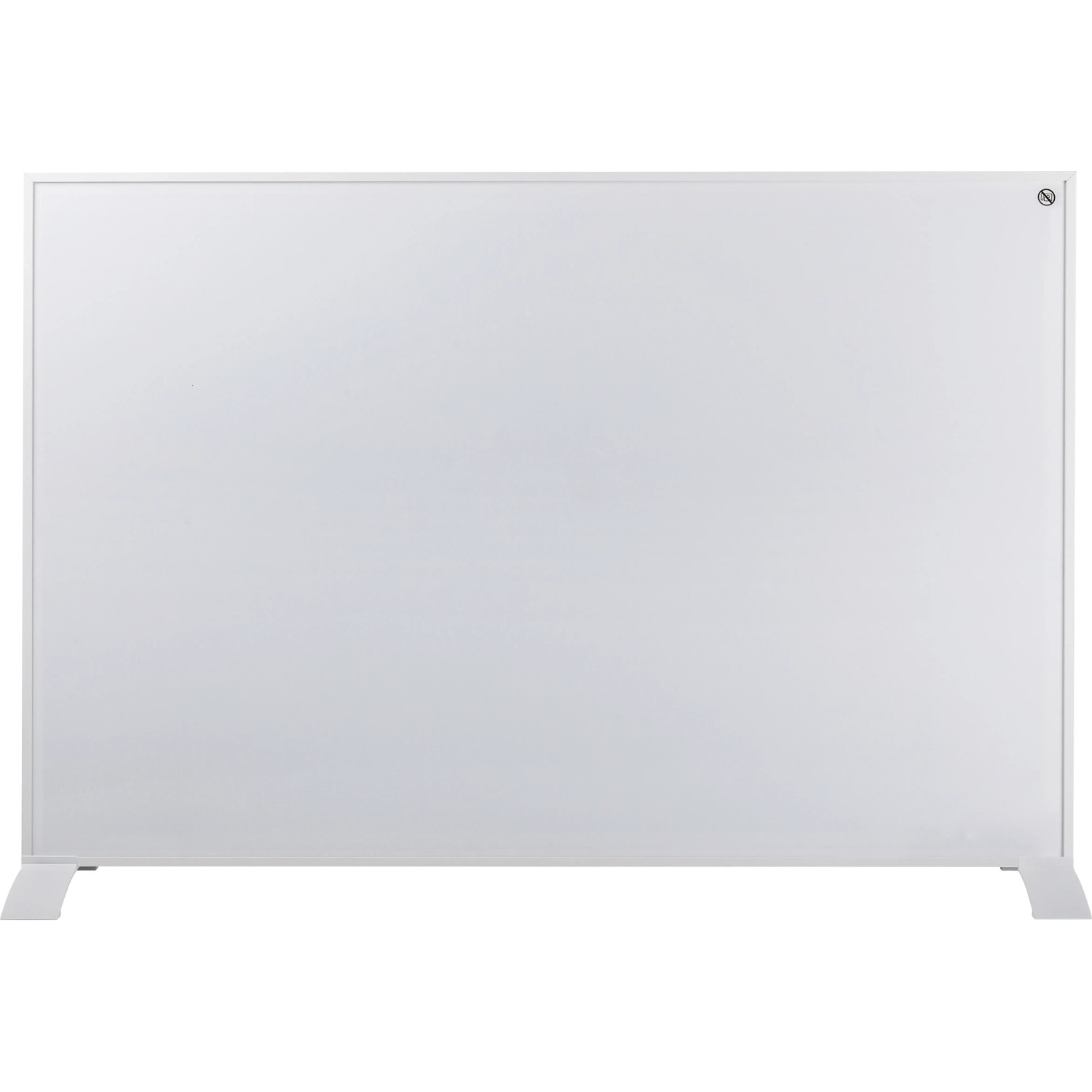 Weißes WiFi-Infrarot-Panel Odda 540 W, ein elektrischer Heizkörper mit Standfüßen.